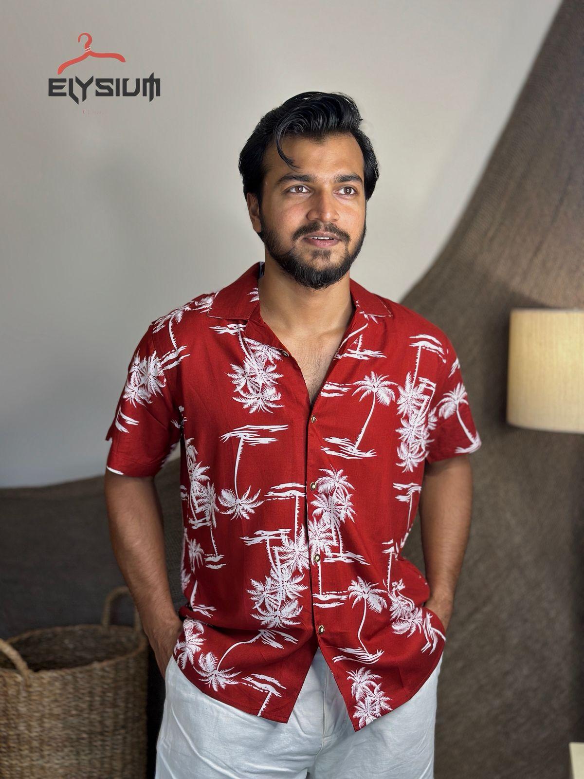 Mens Hawaiian  Shirt